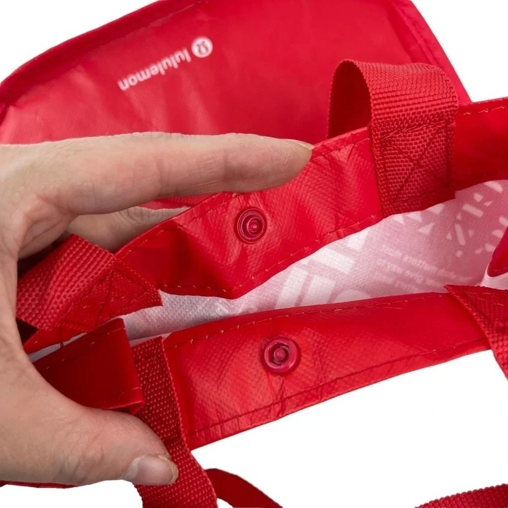 Lululemon Manifesto Dance Sing Floss and Travel Shopping Tote Bag Red White
